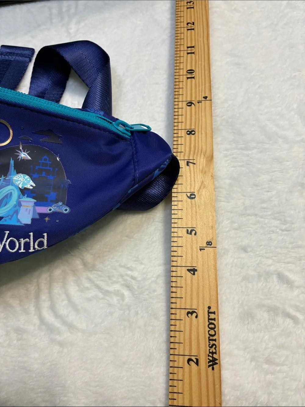 Disney Walt Disney World 50th Anniversary Blue Teal Kids Fanny Pack